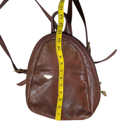 Libaire Mini Brown Leather Backpack MADE IN USA Quiet Luxury Old Money Classic - Picture 4 of 6